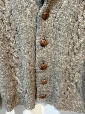 Cozy Neutral Cable-Knit Button-Front Cardigan